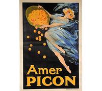 8x12Inch Metal Tin Sign,Amer Picon Art Plaque Home Wll Decor For Coffee Bar Room Vintage Decor