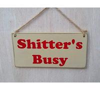 8x15cm， Shitters Busy Shitters Free Double Sided Door Sign. Occupied Vacant Sign Bathroom Occupied Sign Toilet Busy Sign Shitter Sign Decorative Sign Home Wooden Sign Plaque 841030