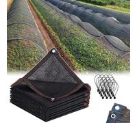8x19 FT Black Garden Sun Shade Netting - Patio Privacy Cloth Easy to Hang Outdoor Shade Fabric for Garden Deck and Patio Protection from Sunlight