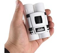 8x21 Compact Binoculars for Adults Teens, Mini Small Full Optical Binoculars for Bird Watching Opera Hiking Hunting Travel Concert (White)