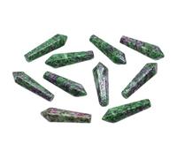 8x30mm Hexagonal Column Tower Point, Natural Amethyst Tiger Eye Crystal for DIY Jewelry Pendant Necklace 5PCS