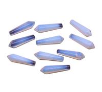 8x30mm Hexagonal Column Tower Point, Natural Amethyst Tiger Eye Crystal for DIY Jewelry Pendant Necklace 5PCS