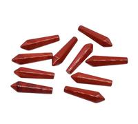 8x30mm Hexagonal Column Tower Point, Natural Amethyst Tiger Eye Crystal for DIY Jewelry Pendant Necklace 5PCS