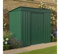 8x4 Globel Pent Metal Shed in Green
