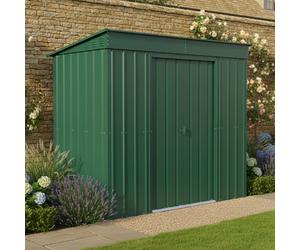 8x4 Globel Pent Metal Shed in Green