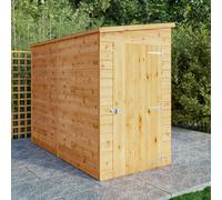 Mercia 8 x 4 Modular Shiplap Pent Windowless Shed, Brown