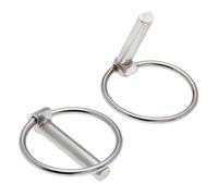 8x41mm Linchpin (Pack of 2), Lynch Retaining Pin, Lynch-pin, O-type safety pin, Shaft Locking Linch Pin, Clip Pin with Ring, DIN11023 Axle Pin for Tractor, Trailer, Truck, Mower, PTO, Digger, Boat