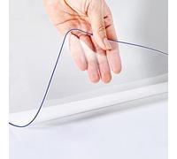 8X48 Inch Clear PVC Table Cover 1.5mm Thick Crystal Table Topper Protector Rectangular Vinyl Plastic Desk Pad Transparent Tablecloth for Side End Table Night Stand Dresser