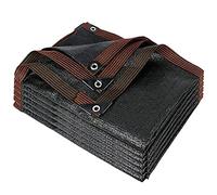 8x4m Sun Shade Net - Black Shade Cloth, Solar Canopy, Outdoor, Garden Patio Sail, UV Protection, Grommets Included for Easy Installation