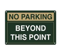 8x5.5 Inch No Parking Aluminum Sign Beyond This Point