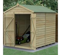 8x6 Forest Beckwood Apex Shed Shiplap Double Doors Windowless 25yr Guarantee