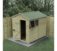 8x6 Forest Timberdale TG Pressure Treated Apex Shed - With 1 Fixed Window and 1 Opening Window - With installation