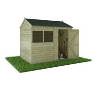 8x6 Garden Shed Wooden Reverse Apex Overlap Outdoor Storage with Windows Waltons