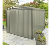 8x6 Hex Living Alton Apex Metal Shed in Sage Green