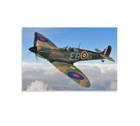 8x6 in Supermarine Spitfire WWII Fighter Aircraft Tin Sign Historic British Aviation Wall Decor