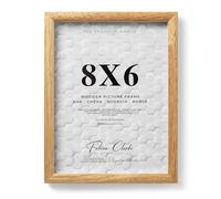 8x6 Photo Frame 8x6 Inch Oak Picture Frame with Rounded Edge, Wall Mount or Tabletop Display Modern Style Wooden Photo Frame for Modern Home Décor