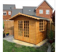 8x6 Shire Gold Fleur De Lys Summerhouse - Shiplap