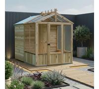 8x6 Shire Holkham Combi Greenhouse with Shed