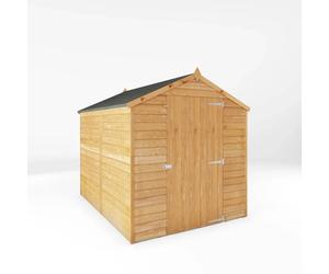 8x6 Wooden Garden Shed Overlap Apex Single Door No Window Storage 8ft6ft