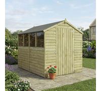 8x6 Wooden Garden Shed Overlap Apex Single Door Window Storage 8ft 6ft Waltons