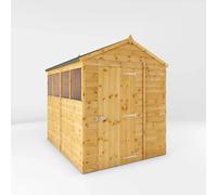 Mercia 8' x 6' Shiplap Apex Shed, Brown