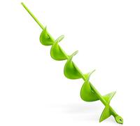 8x60cm Green Extra Long Auger Drill Bit - One-Piece Solid Steel Construction - For Deep Tree Planting & Tall Fence Posts - Heavy Duty Garden Earth Drill