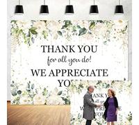 8X6FT Thank You for All You Do Backdrop Banner, We Appreciate You Staff Employee Teachers Photo Background, Nurse Doctor Retirement Appreciation Party Decoration Supplies