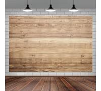 8x6FT Wood Backdrop Rustic Wood Wall Brown Vintage Wooden Board Photography Background Newborn Baby Shower Birthday Party Cake Table Decorations Banner Photo Booth Props