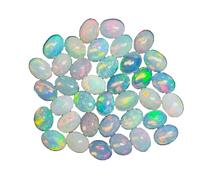 8X6Mm Ethiopian Opal Cabochon Aaa Quality Ethiopian Opal Oval Cabochon Ethiopian Opal Cabochon Natural Welo Opal Multi Fire Opal Loose Gemstone For Jewelry Making-B0CJP4D6DNN