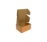 8x6x4 Inch Strong Brown Die Cut Boxes Cartons Postal Packing Tuck-in-Flaps Self Sealing Mailing Shipping cardboard Wrap Kraft Packing Small Parcel Mailing (100)