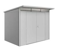 8x7 Biohort AvantGarde A5 Metal Shed - Double Door - Metallic Silver