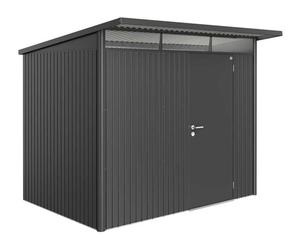 8x7 Biohort AvantGarde A5 Metal Shed - Single Door - Metallic Dark Grey