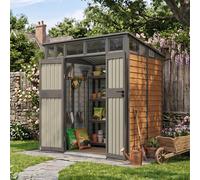 8x7 FT Large Metal Garden Tool Storage Shed