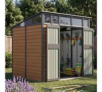 8x7 FT Large Metal Garden Tool Storage Shed