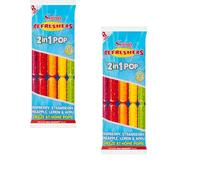 8x75ml Refreshers 2in1 Freeze at Home Ice Lollies - Raspberry, Strawberry, Pineapple, Lemon & Apple Flavours - Fun Fruity Lollies (2x Refreshers 2in1 8x75ml Ice Lolly)