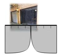 8x7ft Magnetic Garage Door ScreenHeavy Duty Fiberglass Mesh Sliding Door with HandsFree Closure Perfect for Porch Front Door Patio & Garage (Black 427x213 CM)