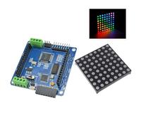 8x8 8x8 RGB LED Matrix Module Driver Board + Full Color Rainbow V2.0 Mini Dot Matrix RGB LED Driver Shield for Arduino AVR