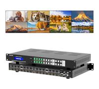 8x8 HDMI Matrix Switch 4K@60Hz(4:4:4) w/Web & Remote, 8 in 8 Out HDMI Matrix Splitter/Switcher w/3.5mm Audio Extractor, Support EDID, HDMI 2.0, HDCP 2.2, Multiple Control Way, Fit 1U 19" Rack