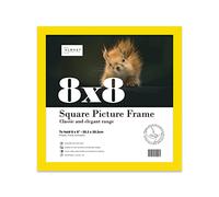 8x8 Inch Yellow Square Thin Photo Frame Wall Mountable and Freestanding Thin Picture Frame Standard Square Photograph Size, 8" X 8"(20.3 X 20.3cm)