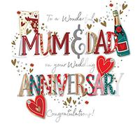 8x8 Large Mum and Dad Anniversary Card Luxury Handmade Card