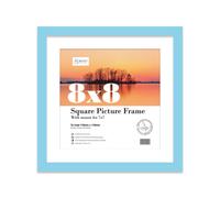 8X8" Light Blue Picture Frame - 8X8" Square Frame With 7X7" Mount For 8X8"/7X7" Pictures Moderrn Style Thin Edge, 1 Pack