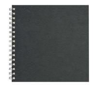 Pink Pig 8x8 Posh Silk Pig White Paper Sketchbook - Black