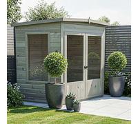 Shire Ramsey 8 ft Corner Summerhouse, Brown