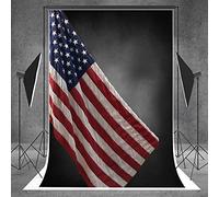 8x8ft National Flag Day Photography Backdrops Soft Fabric Background for Decor Black and Grey Photo Booth Backdrop for Portrait Independence Day Flag Backdrop