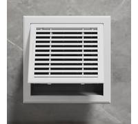 8x8in/10x10in Metal Louvered Vent for Crawl Space & Bathroom Cabinet Walls Easy Install Air Ventilation Access Durable & Stylish Design (250x250mm/10x10in)