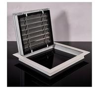 8x8in Aluminum Wall Ceiling Louvered Grille Cover Vent Access Panel for Shed Attic House White Decorative Vent Cover with Filter for Hotel Office School Hospital