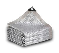 8x8m UV-Resint Aluminum e Cloth with Grommets - Sune Netting for Outdoor Canopy, Thermal Ilat & Solar Protect - Perfect for Patios, Gardens, & Pools (Color: A)