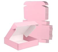 8x8x2 Pink Shipping Boxes Small 30 Pack, Mailer Boxes for Packaging Small Business Supplies, Cardboard Boxes for Packaging, Packing Boxes