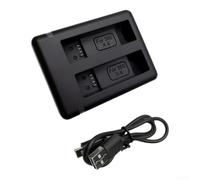 8x8x3cm USB Charger for Insta360 X6 Dual for battery 8x8x3cm | Simultaneous dual charging, USB powered, fast efficiency, fits camera bag, ready to shoot