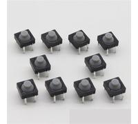 8x8x5MM 4PIN G77 Conductive Silicone Soundless Tactile Tact Push Button Switch Self-reset 20Pcs